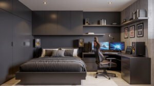 Read more about the article Ultimate Men’s Bedroom Setup: Gaming, Work & Chill Room Design