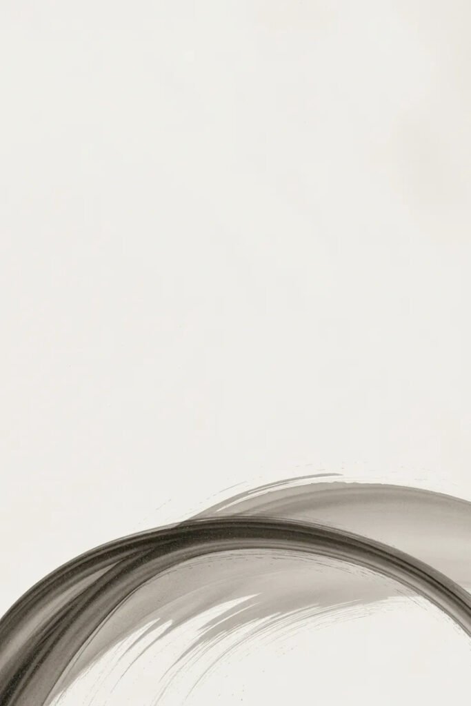 Simple neutral art print with white mat perfect for modern console styling