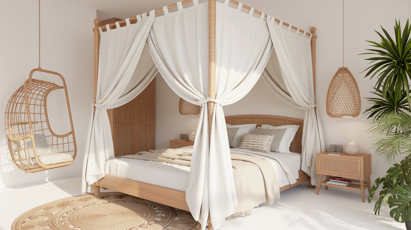 Read more about the article Creating a Dreamy Rattan Bedroom with a Canopy Bed (That Won’t Look Like You’re Trying Too Hard)